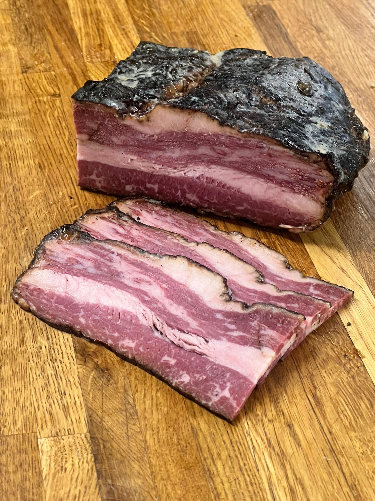 Homemade Smoked Wagyu Brisket Bacon